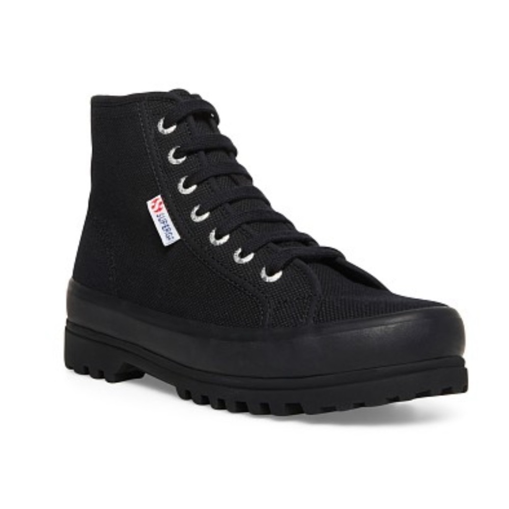 Superga Alpina Black Lace-Up High Top Sneakers